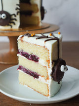 White Chocolate Cassis Cobweb Cake