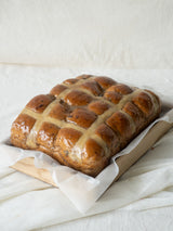 Sticky Toffee Hot Cross Buns
