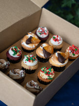 Box of 12 Mini Cupcakes - Festive Sprinkles