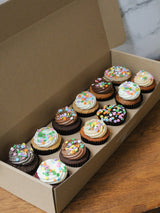 Decorate Your Own - Box of 12 Cupcakes with Sprinkles
