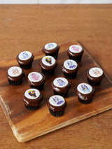 Decorate Your Own - Box of 24 Mini Cupcakes with Sugar Plaque Toppers