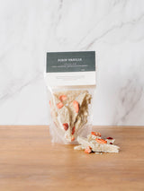 White Chocolate, Puffed Rice, Strawberry Bark