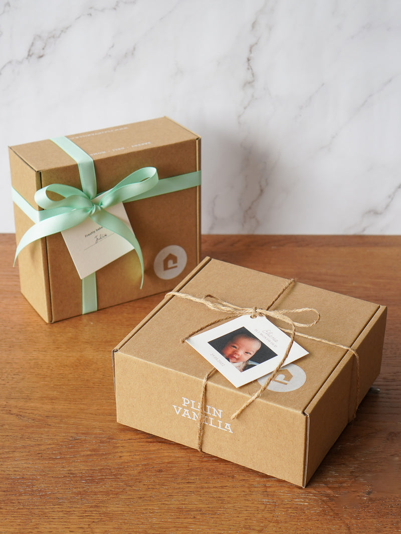Baby First Month Cupcake Box (with Card Printing Option)