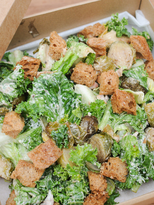 Kale-Romaine Caesar Salad