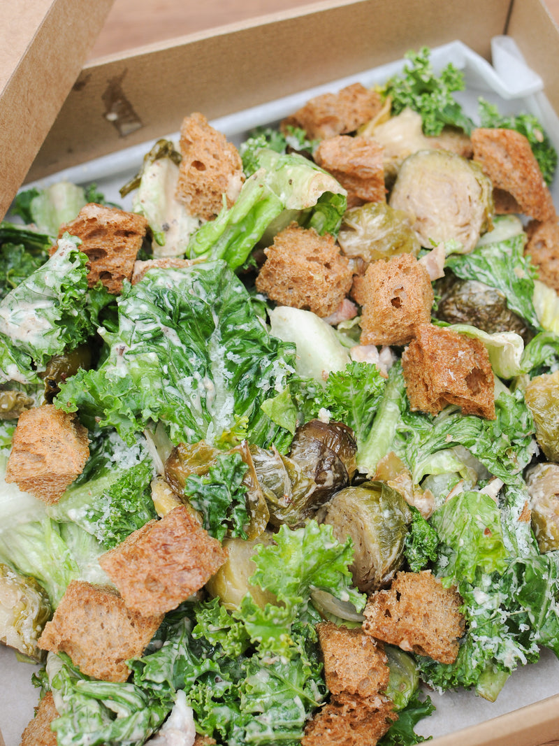 Kale-Romaine Caesar Salad
