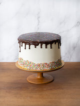 White Chocolate Fudgefetti Cake (8")