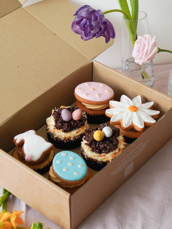 Box of 6 Cupcakes - Easter Decor
