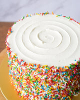 Raspberry Funfetti Cake (8")