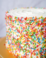 Raspberry Funfetti Cake (8")
