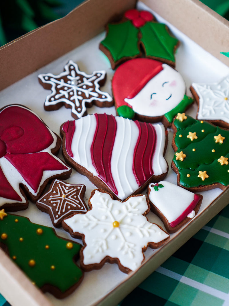 Christmas Iced Gingerbread Cookie Box