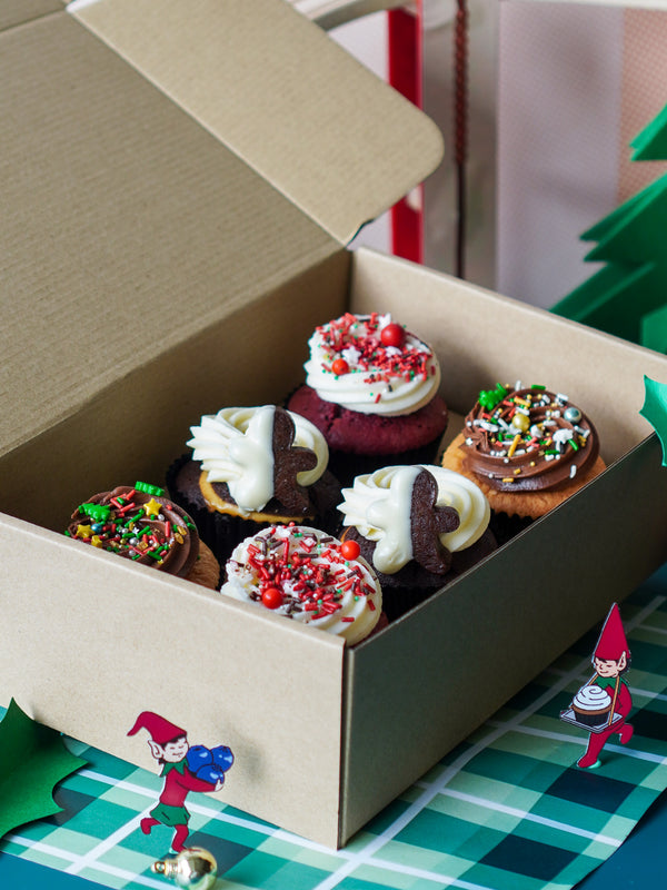 Box of 6 Cupcakes - Festive Sprinkles