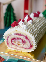 Raspberry Speculoos Cheesecake Log Cake