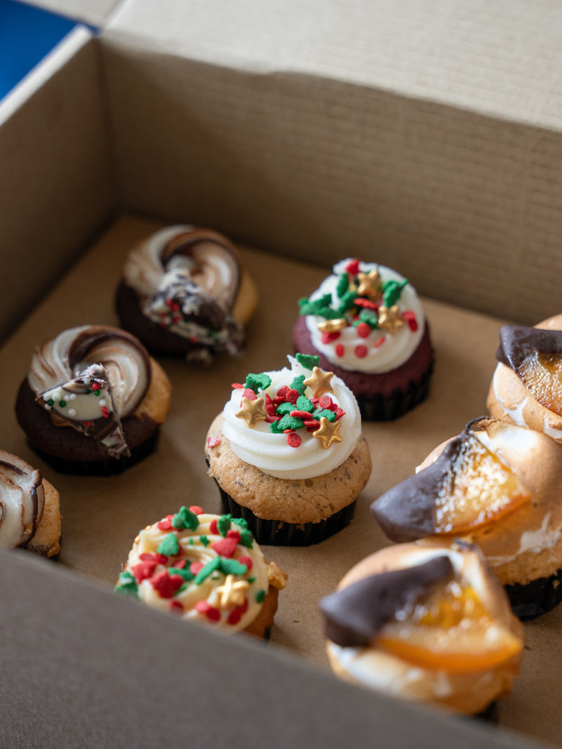 Box of 12 Mini Cupcakes - Festive Sprinkles