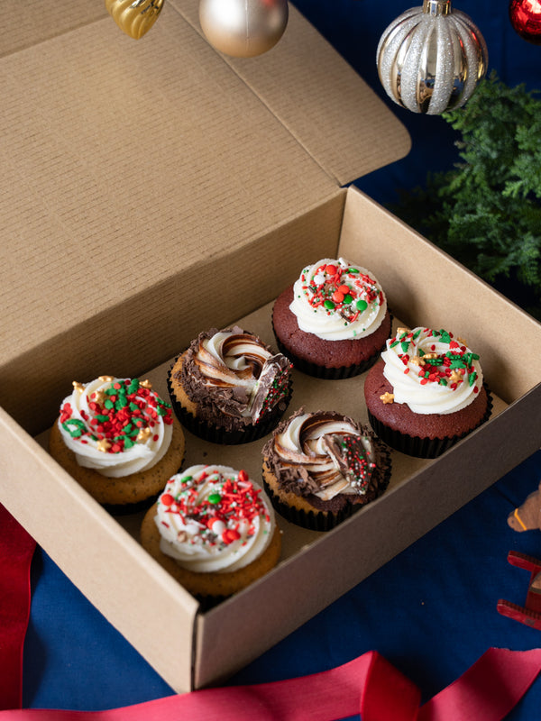 Box of 6 Cupcakes - Festive Sprinkles