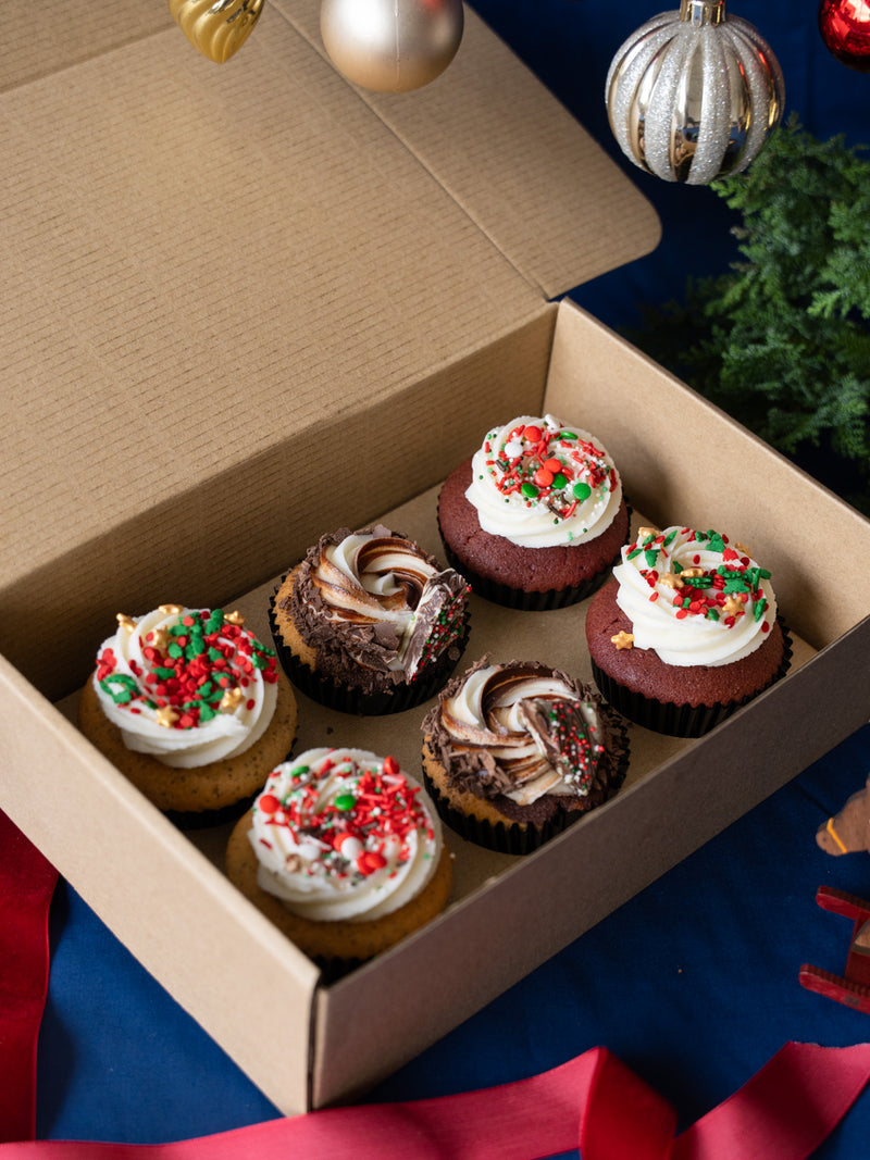 Box of 6 Cupcakes - Festive Sprinkles