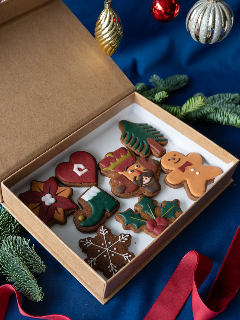 Christmas Iced Gingerbread Cookie Box