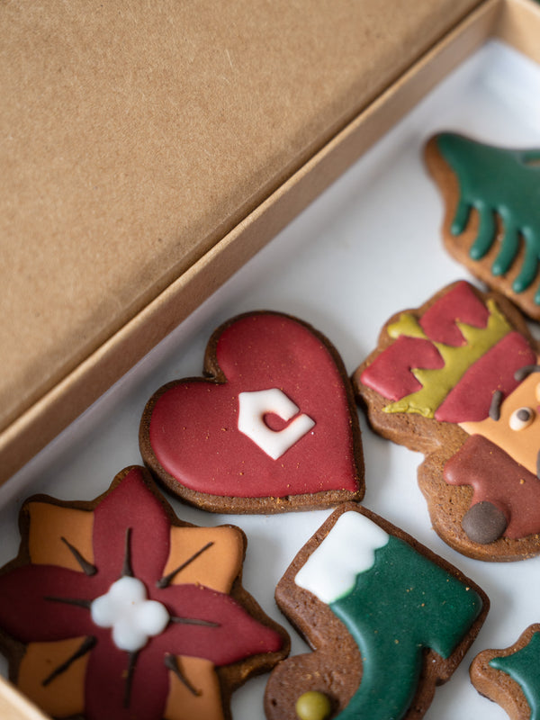 Christmas Iced Gingerbread Cookie Box