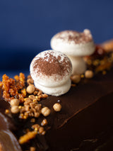 Dark Chocolate Toffee Log Cake