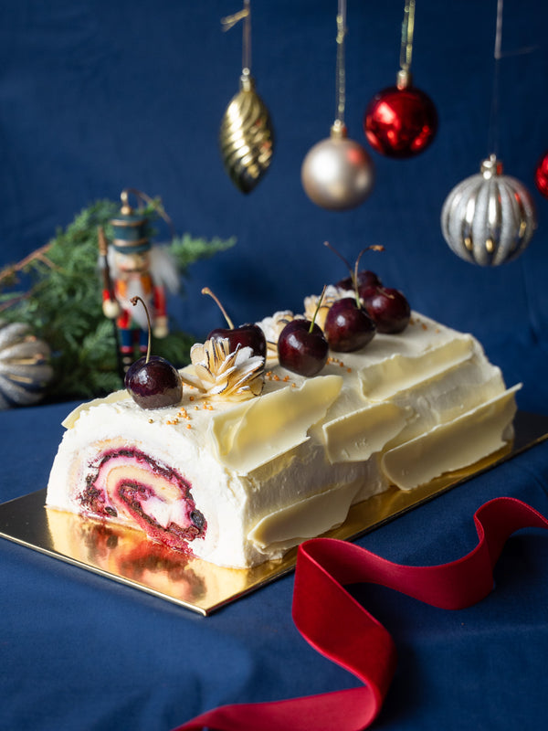 White Forest Log Cake