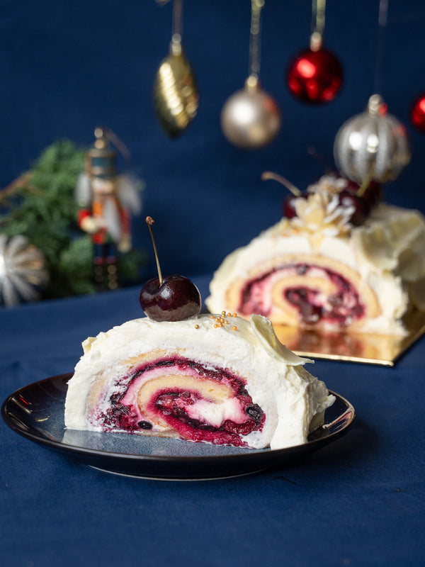 White Forest Log Cake