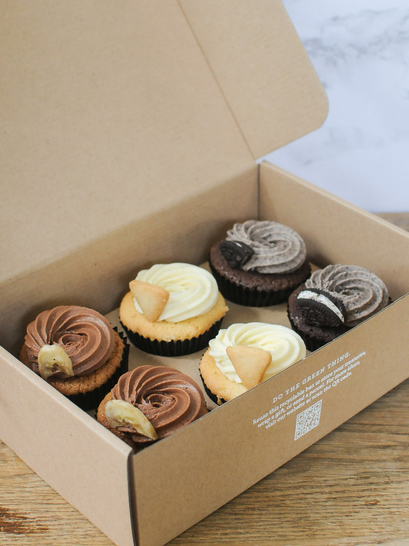 Box of 6 Cupcakes - Trio Flavour Selection